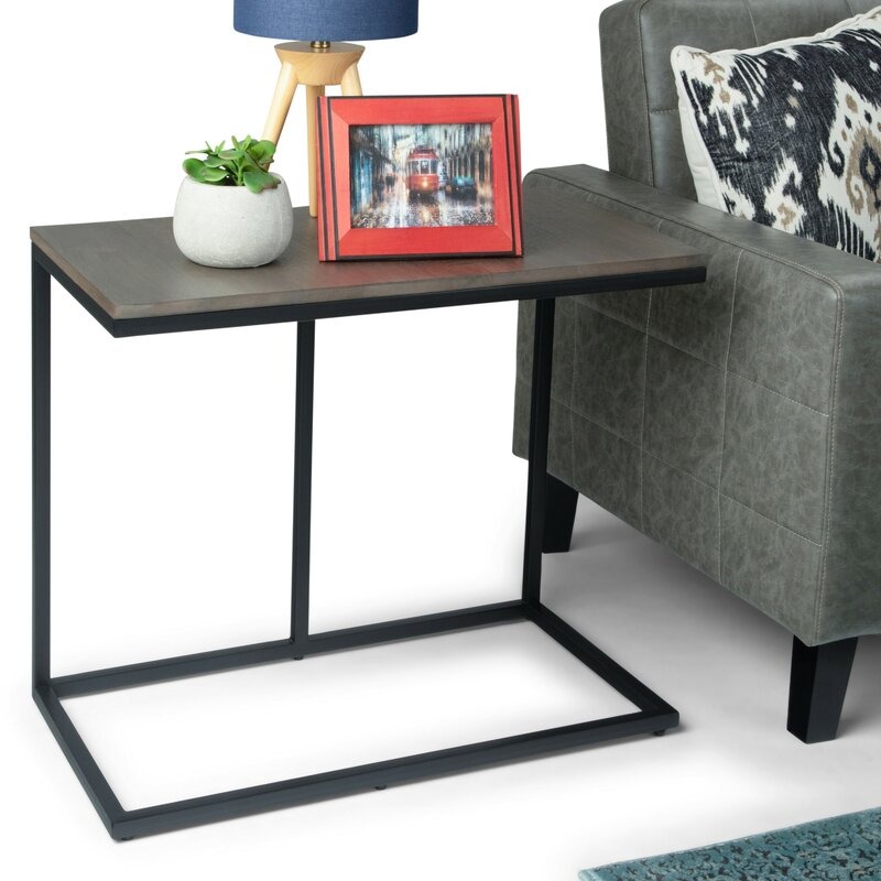 Connie Solid C Metal & Wood side Table