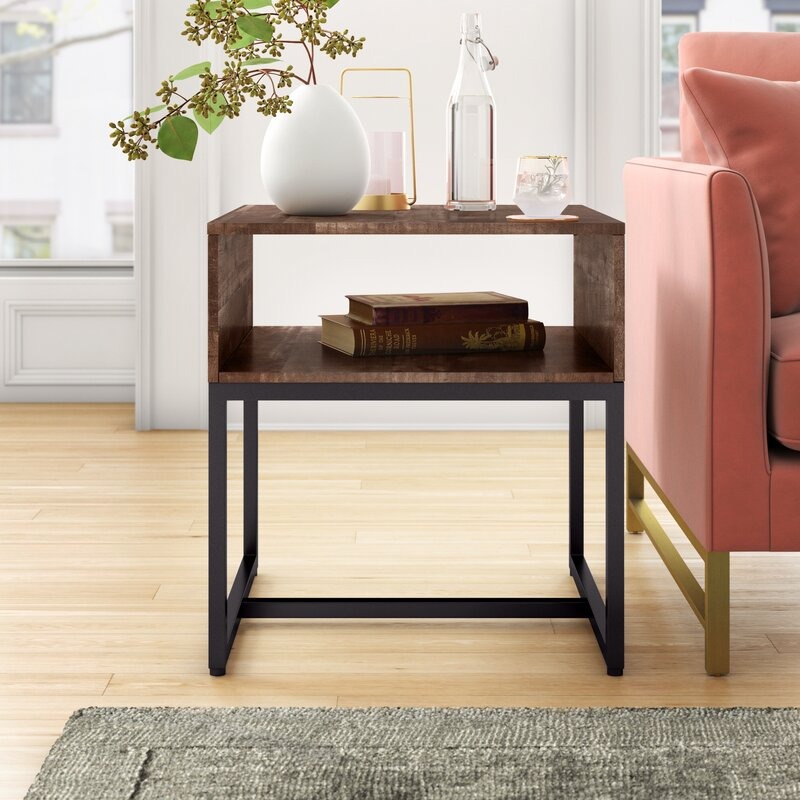 Stygian Solid Wood Frame side Table