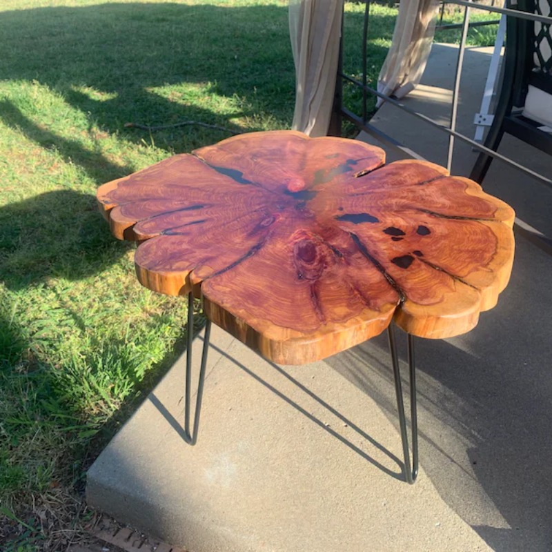 Blossom Solid Wood Live Edge Side Table
