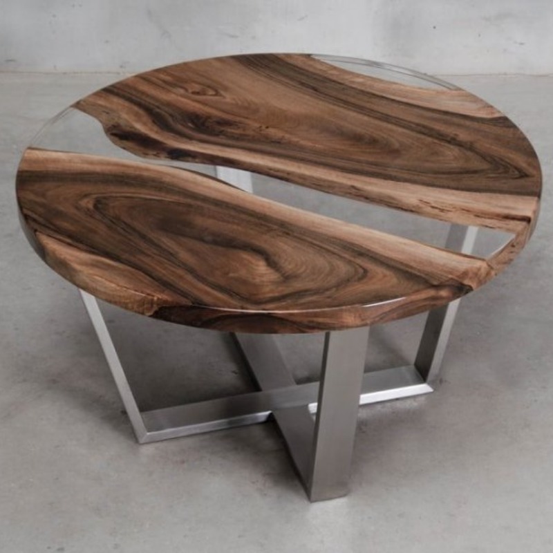 Limpid Solid Wood & Resin Epoxy Coffee Table