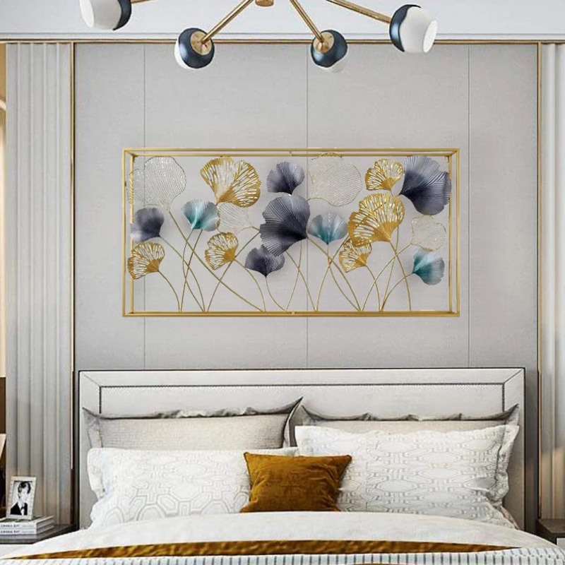 Multi Color Metal Leaves Wall Decor