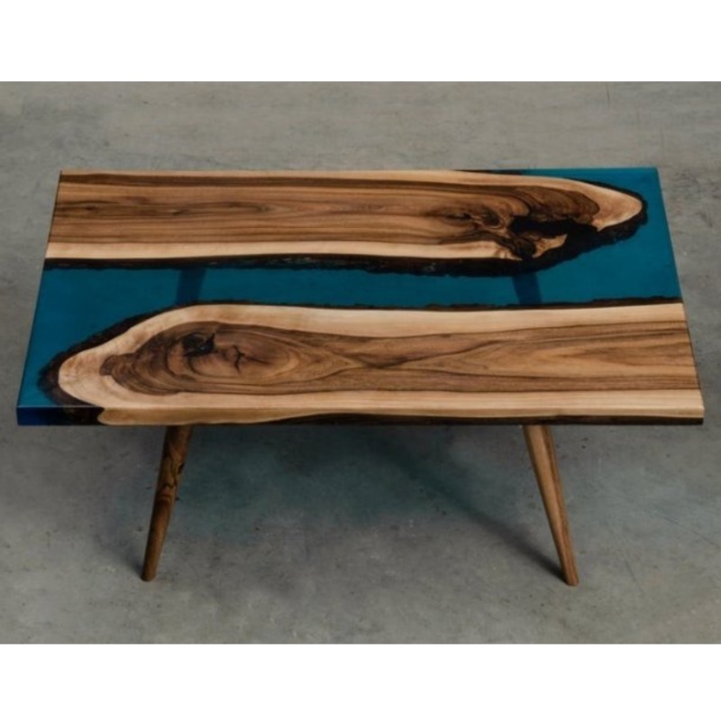 Barge Solid Wood & Resin Epoxy CENTER Table
