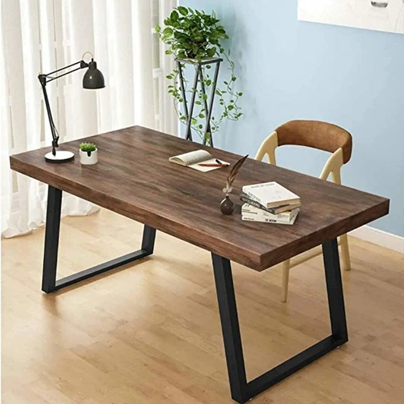 Wooden Solid Wood Natural Desk Iron Office Desk solid wood funrniture