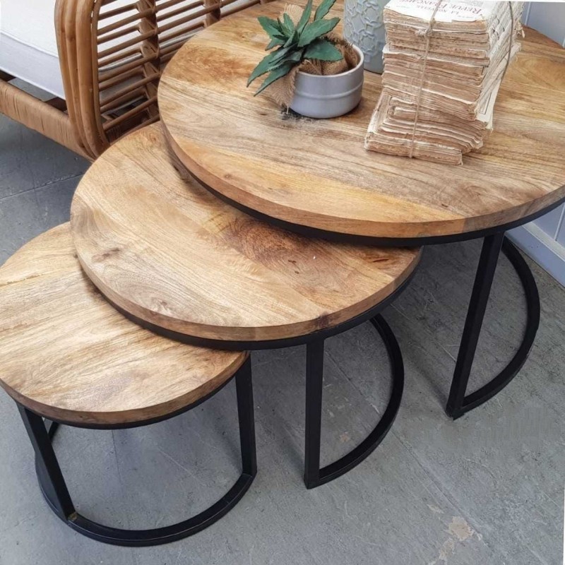 Trinity Round Center Nesting Table Set of 3
