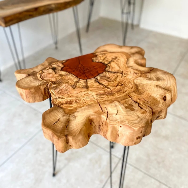 Epoxy Coffee Table , Unique Resin Side Table | Live Edge Coffee Table , Modern Coffee Table