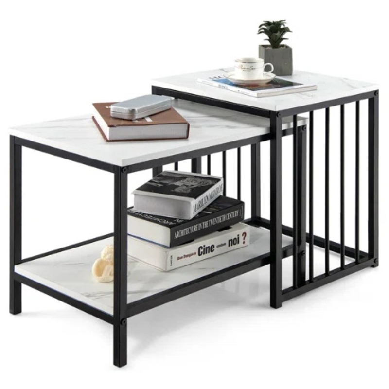 2 Piece Coffee Table Set . Nesting table set of 2. Decorative Table