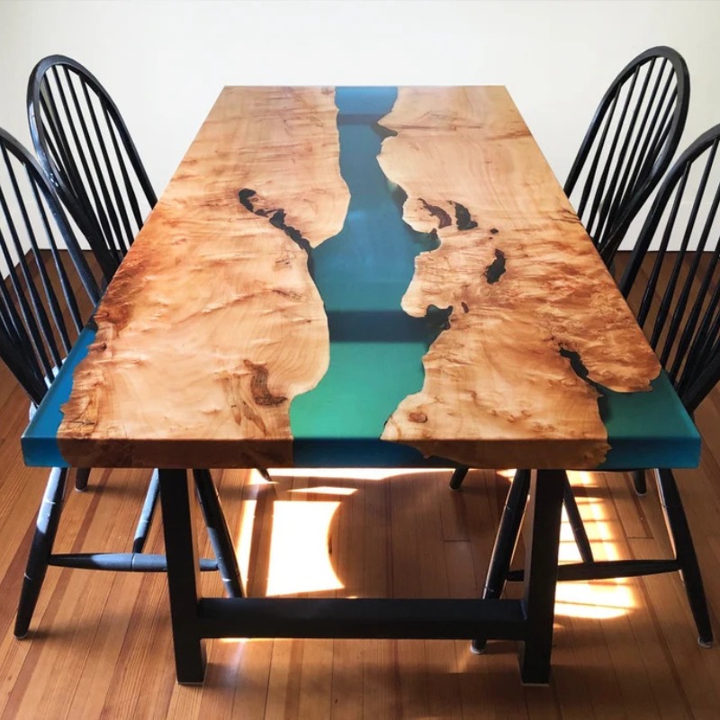 Custom Live Edge River Tables, Dining Table, Conference Tables. Epoxy Resin Table