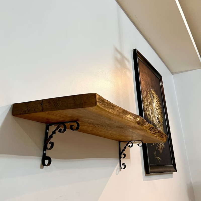 Rustic Shelves, Bathroom Shelves with Brackets, Long Book Shelves, Hardwood Floating Shelves, Custom Wood Shelves