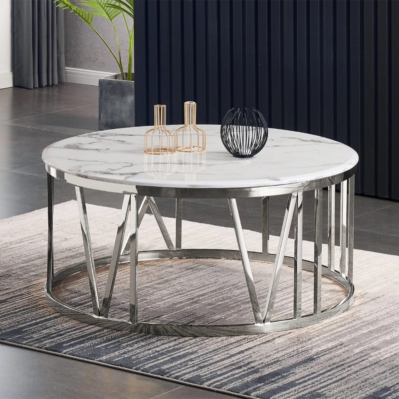 Premium Quality Silver Finish Center Table