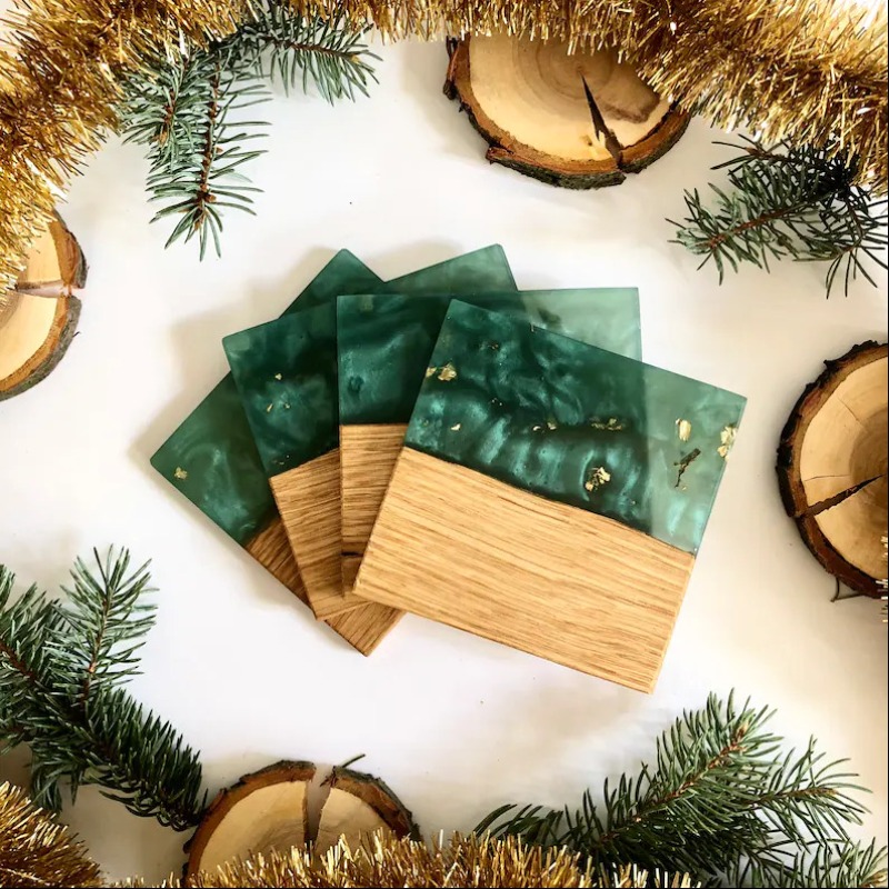 Epoxy Resin Adjustable Wood Coaster