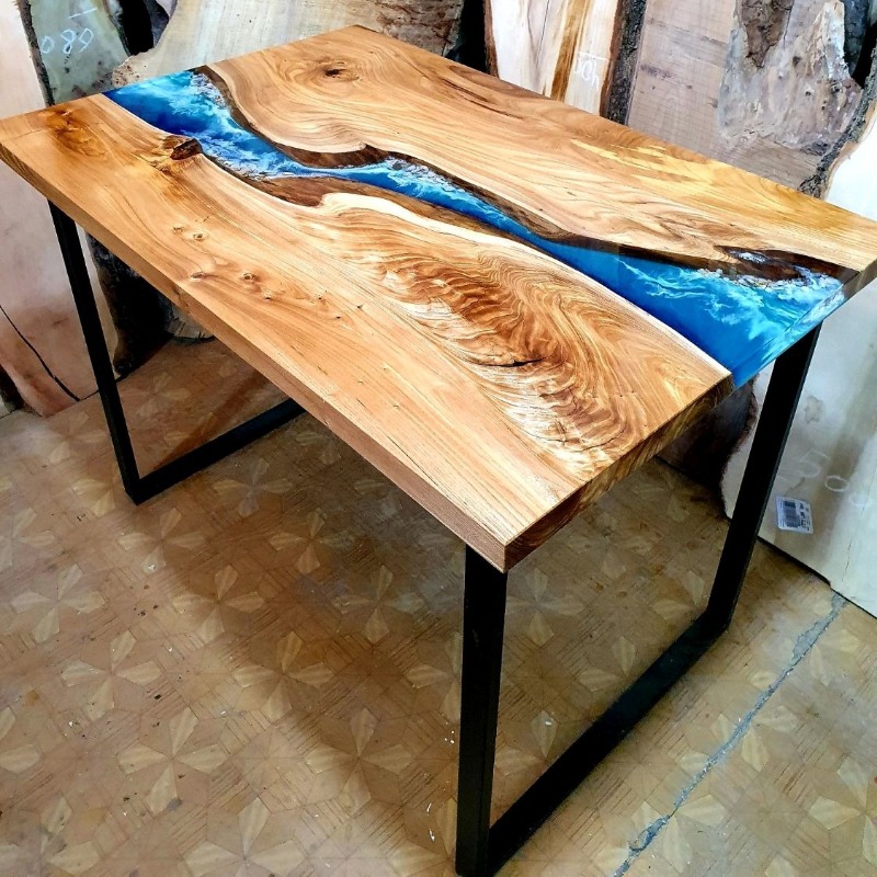 Live Edge Epoxy Resin Dining table