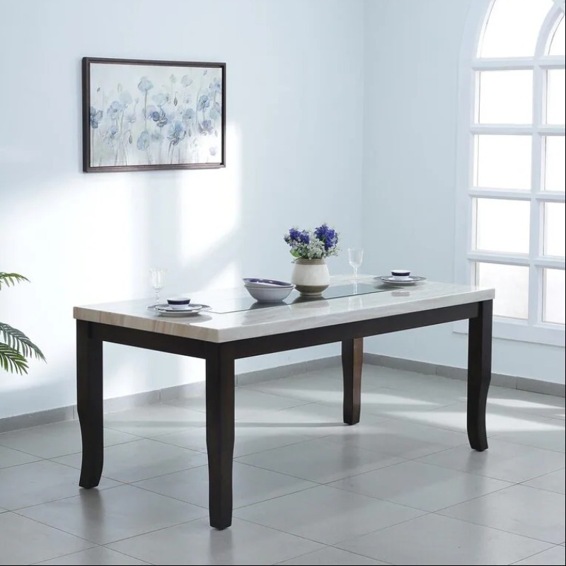 Cherrywood Marble Dining Table