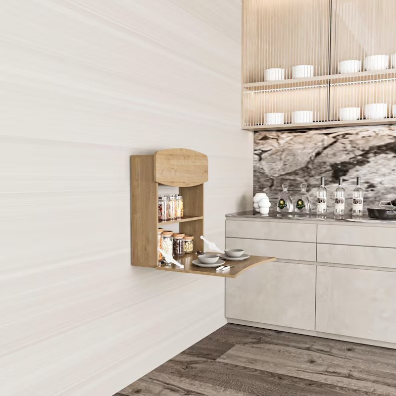 Adora Wall Mounted Office Kitchen Storage Shelf Desk